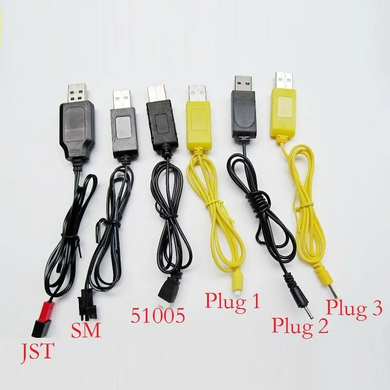 More Options 3.7V Battery Usb Charger Cable For X5 S107g Mjx Rc Cx-10 Jxd Quadcopter Helicopter Spare Parts 1