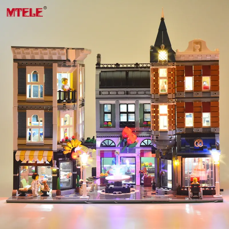Mtele Led Light Kit For 10255 The Assembly Square Set City Building Block Light Set Compatible With 15019 (Not Include Model) 1