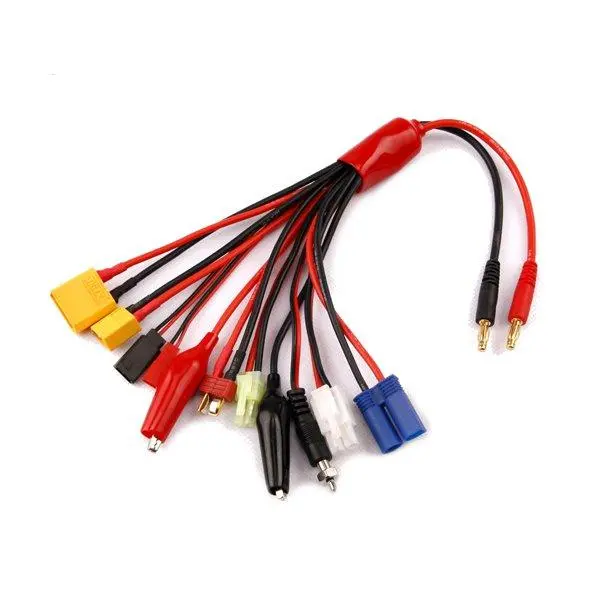 Multifunction Balance Charging Cable Xt60 Xt90 T Plug Ec5 Jst Jr Futaba Plug Adapter 1