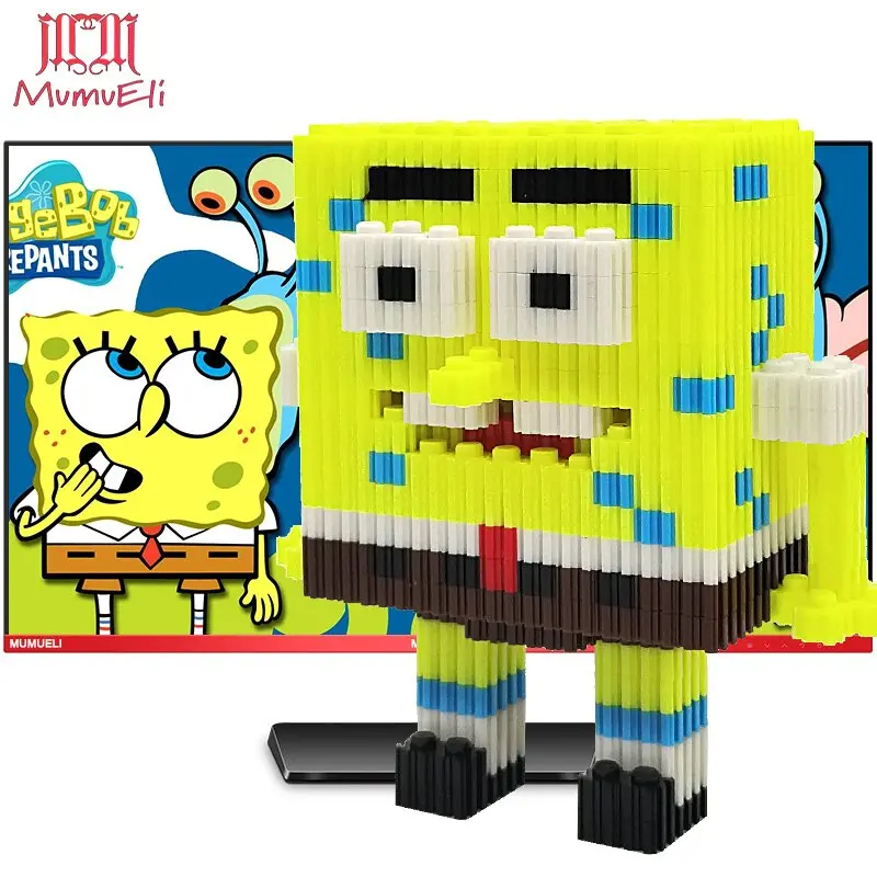 Mumueli Mini Assembly Diy Anime Game Figure Cute 3D Building Model Kit Blocks For Children Kids Resin Toys Collection Dtset-5 10