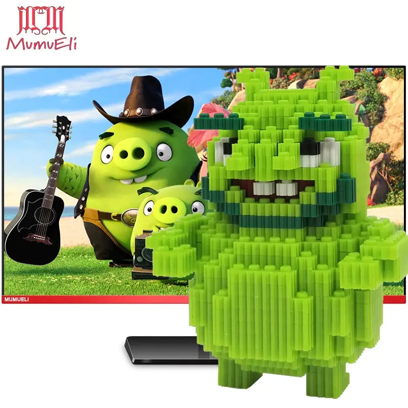 Mumueli Mini Assembly Diy Anime Game Figure Cute 3D Building Model Kit Blocks For Children Kids Resin Toys Collection Dtset-5 13