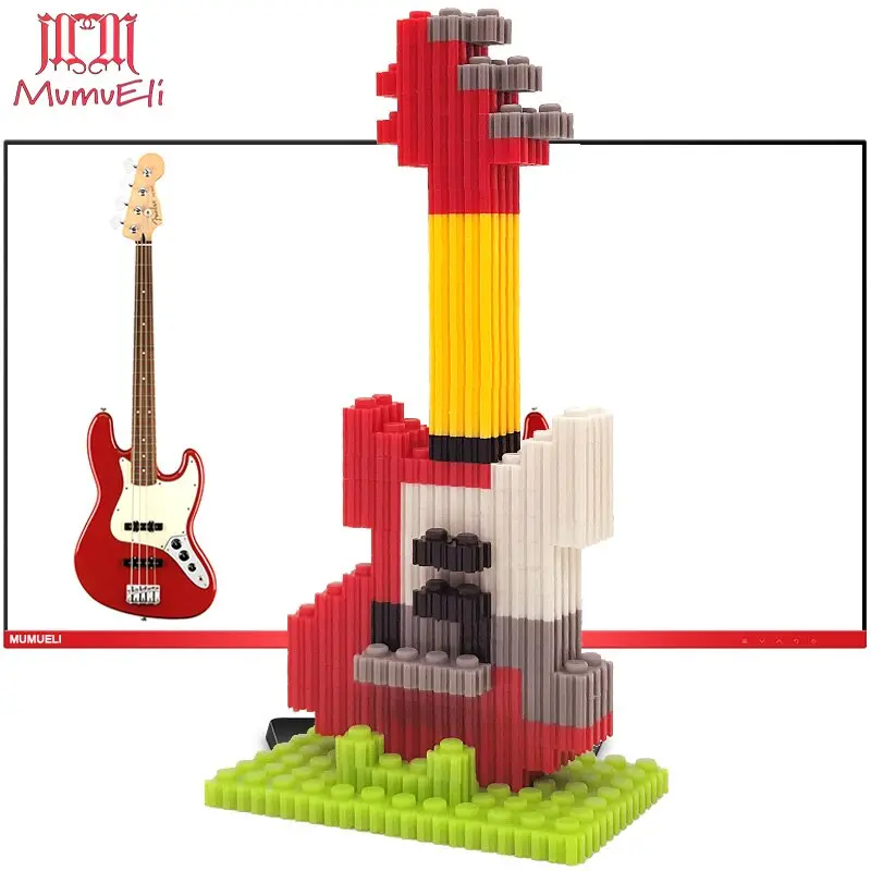 Mumueli Mini Assembly Diy Anime Game Figure Cute 3D Building Model Kit Blocks For Children Kids Resin Toys Collection Dtset-5 14