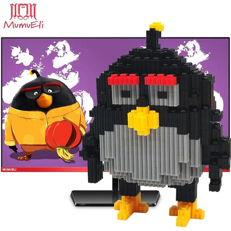 Mumueli Mini Assembly Diy Anime Game Figure Cute 3D Building Model Kit Blocks For Children Kids Resin Toys Collection Dtset-5 15