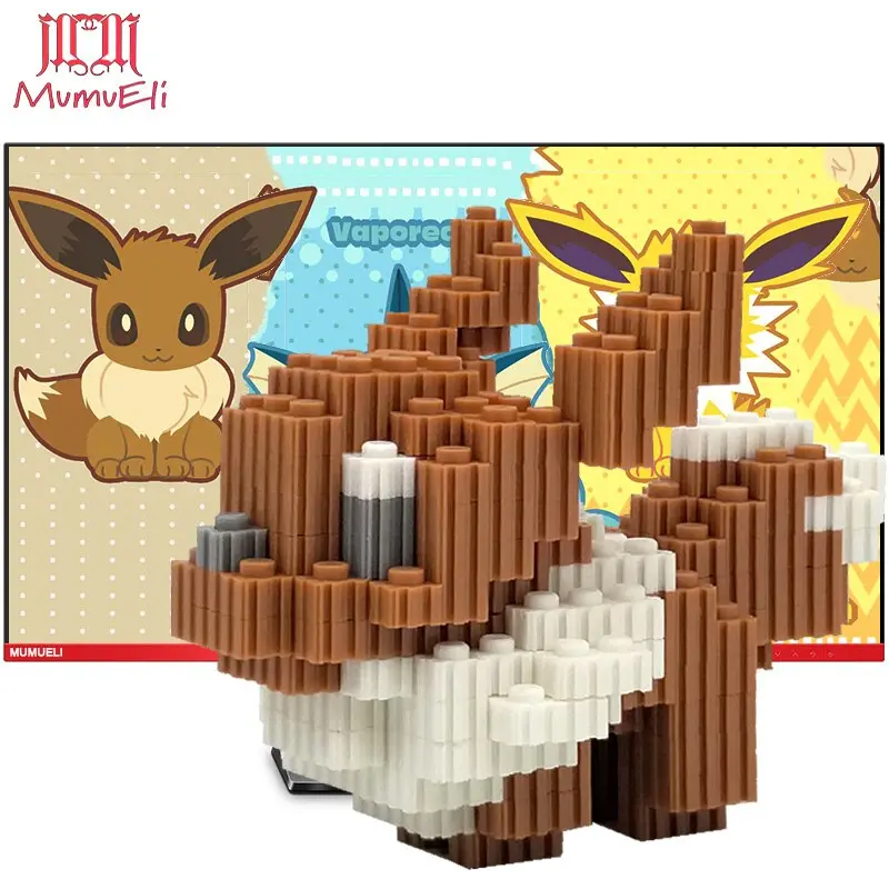Mumueli Mini Assembly Diy Anime Game Figure Cute 3D Building Model Kit Blocks For Children Kids Resin Toys Collection Dtset-5 18