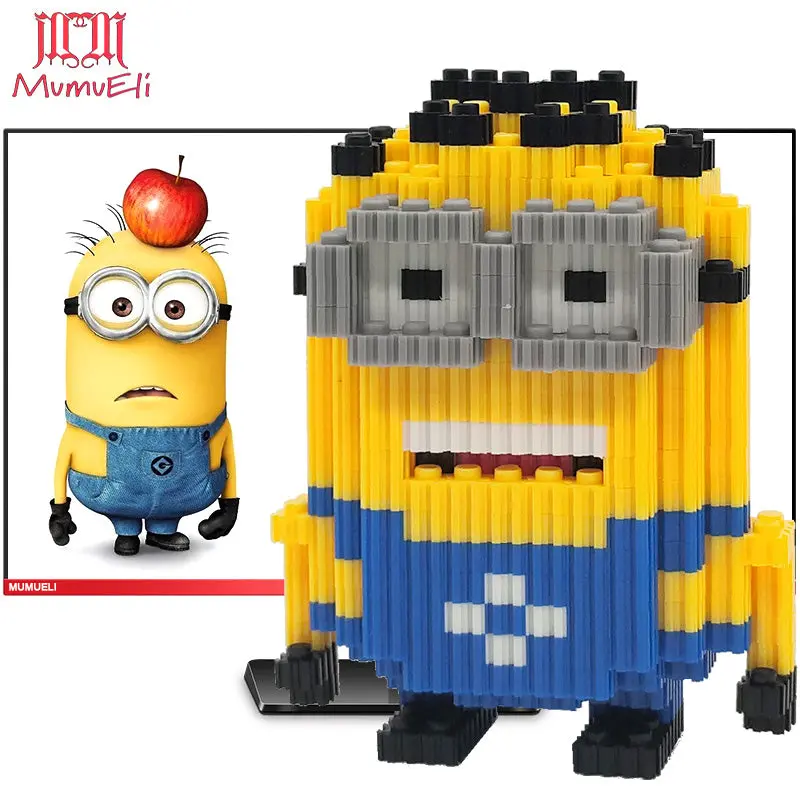 Mumueli Mini Assembly Diy Anime Game Figure Cute 3D Building Model Kit Blocks For Children Kids Resin Toys Collection Dtset-5 19