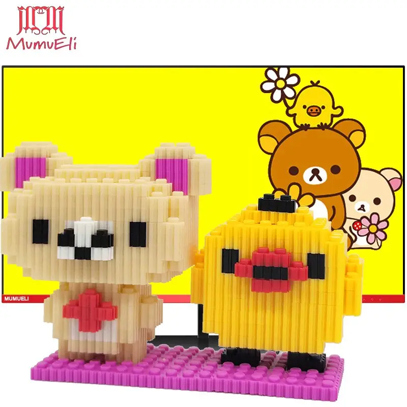 Mumueli Mini Assembly Diy Anime Game Figure Cute 3D Building Model Kit Blocks For Children Kids Resin Toys Collection Dtset-5 20