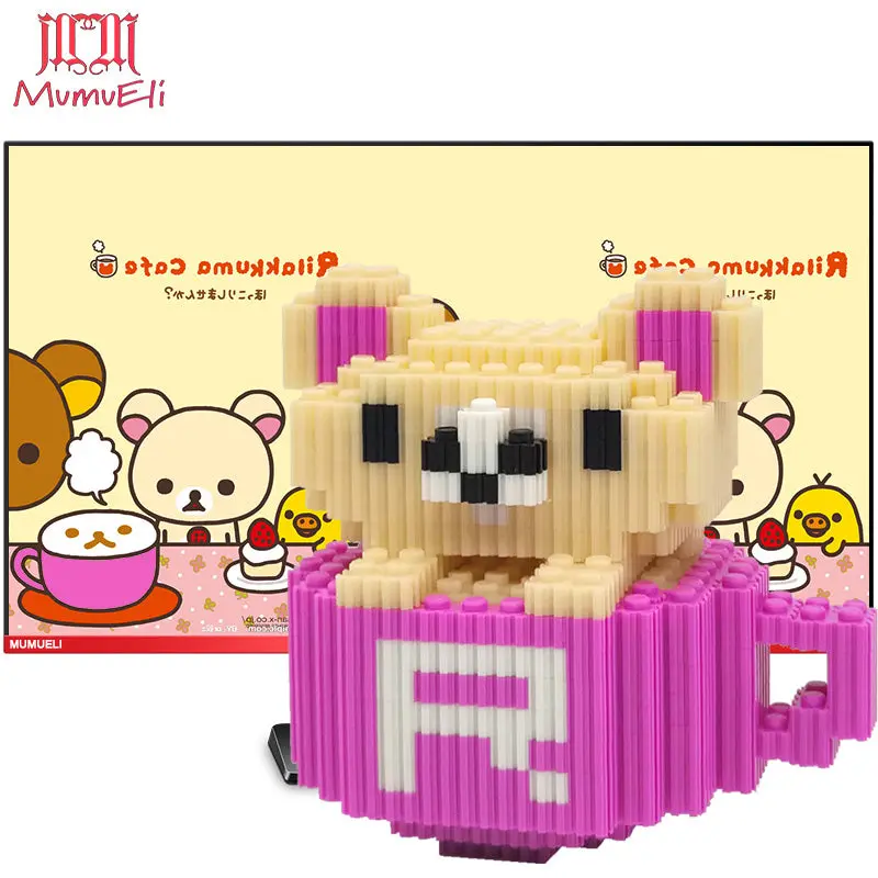 Mumueli Mini Assembly Diy Anime Game Figure Cute 3D Building Model Kit Blocks For Children Kids Resin Toys Collection Dtset-5 4
