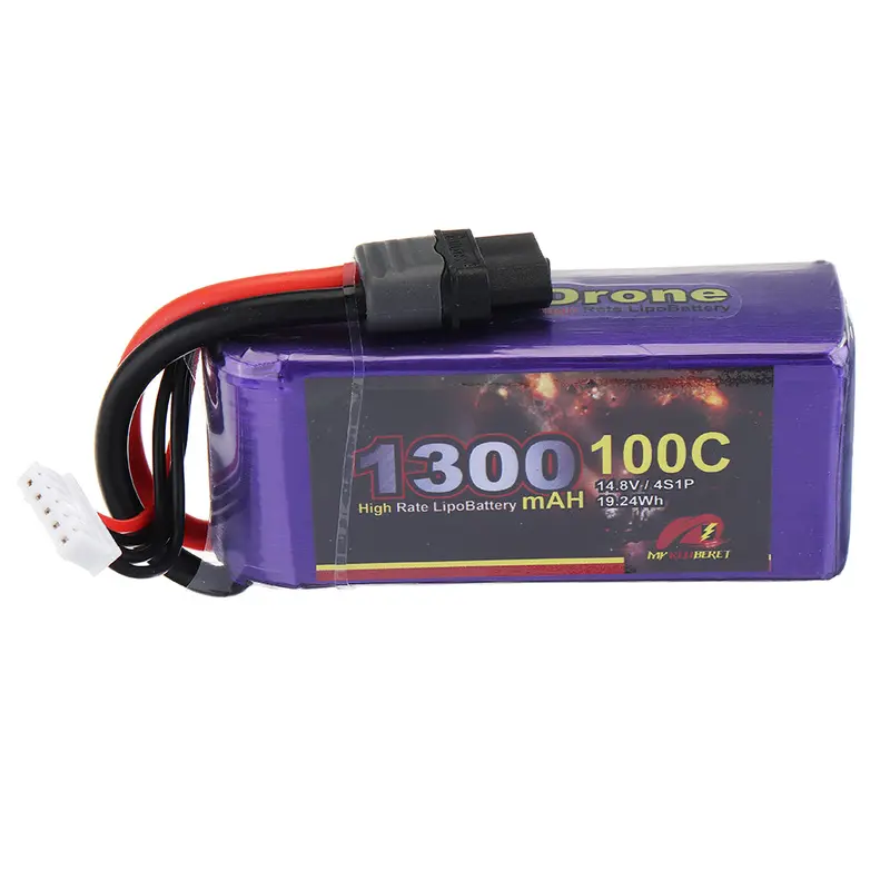 My Red Beret 14.8V 1300Mah 100C 4S Lipo Battery Xt60 Plug For Eachine Tyro99 Rc Drone 1