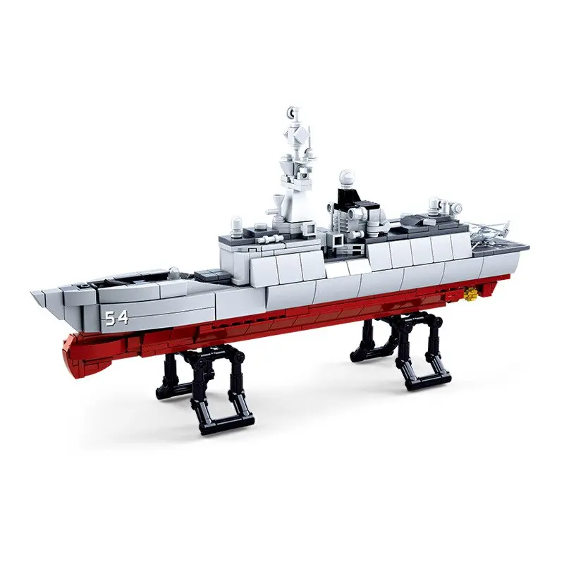 Navy Battle Ship Aircrafted Carrier Ruiser Military Submarine Naval Destroyer Warship Model Building Block Legoingl Toys For Kid 1
