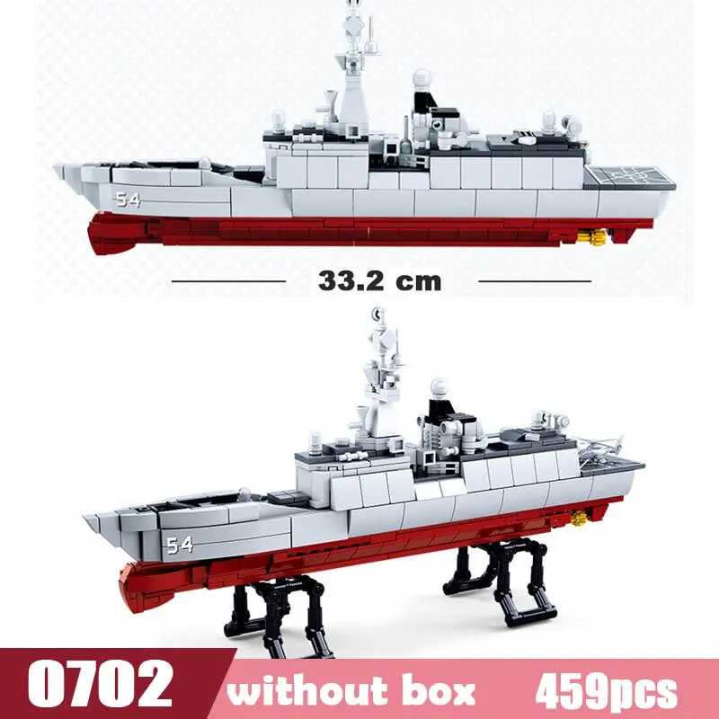 Navy Battle Ship Aircrafted Carrier Ruiser Military Submarine Naval Destroyer Warship Model Building Block Legoingl Toys For Kid 2