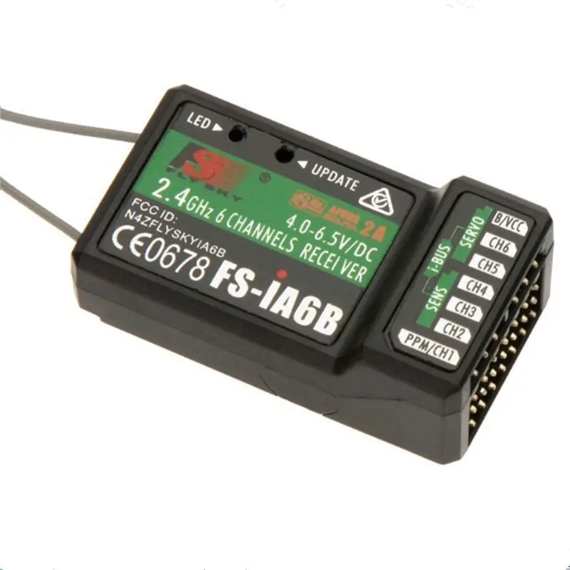 New 100% Original Flysky Ia6b Ia6 Receiver Fs-Ia6/Fs-Ia6b/ 6Ch 2.4G Dual Antenna Rc Receiver For Flysky Fs-I6 Fsi6 Fs-I4 Fs-I6 1