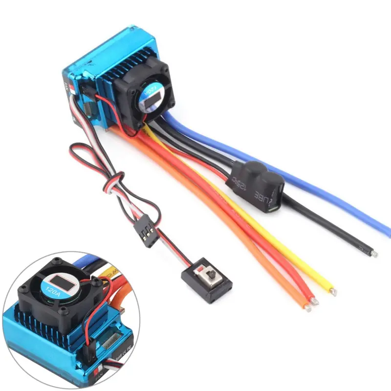 New 120A Sensored Brushless Esc Speed Controller T Plug For 1/8 1/10 1/12 Rc Car Crawler Wholesale 1