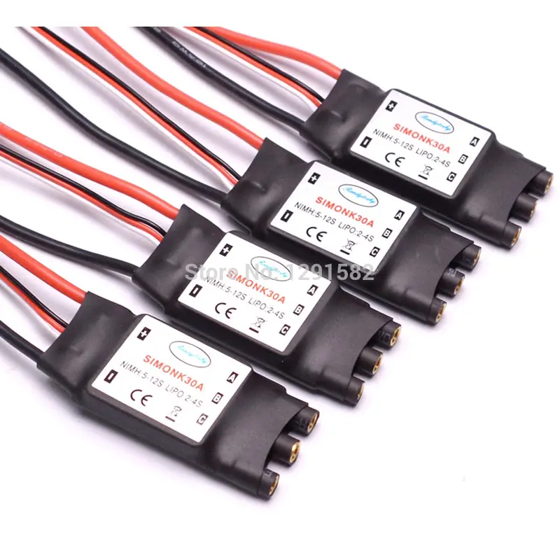 New 2-4S 30A Simonk Esc 5V 2A Bec With 3.5Mm Banana Connector Support 4S Battery For Rc F450 S500 Quadcotper 1