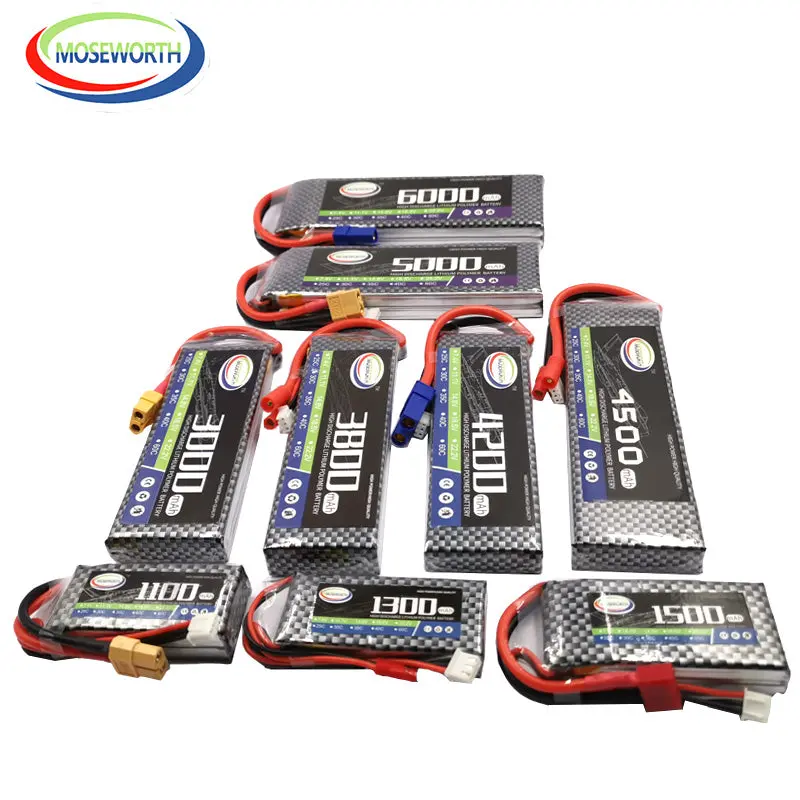 New 7.4V 2S Rc Airplane Lipo Battery 900 1200 1500 2200 3000 3800 5000Mah 25C 35C60c For Rc Drone Helicopter Aircraft Quadcopter 1