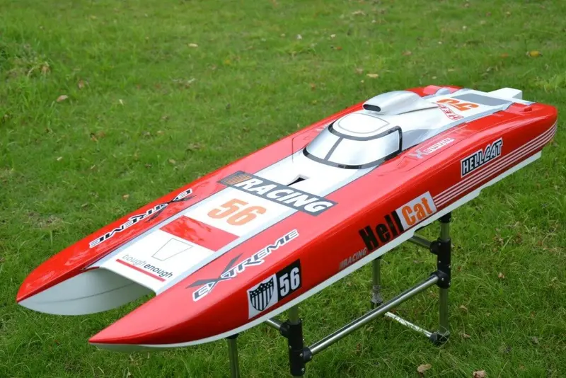 New Dtrc G30e Hell Cat Catamaran 30Cc Fiberglass Gasoline Racing Boat With 30Cc Gasoline Engine 1