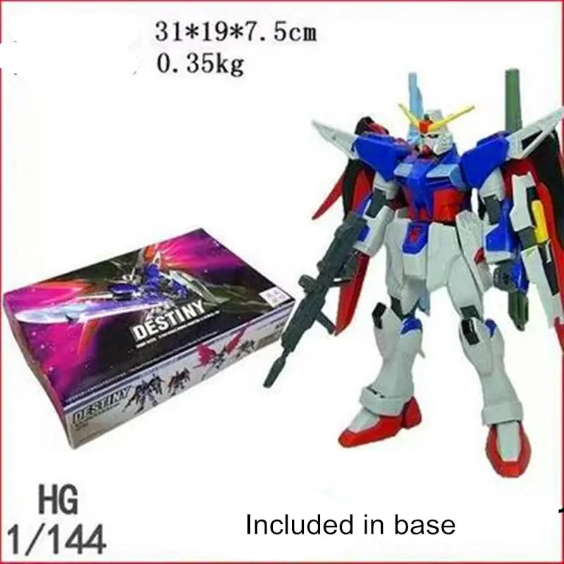 New Gaogao Gundam Model Hg 1:144 Scale Mobile Fighter Destiny Mobile Suit Kids Toys Included In Base 1