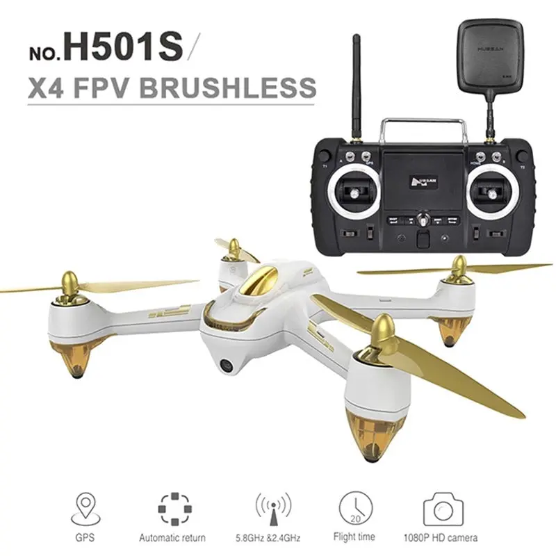 New Original Hubsan H501s X4 Pro 5.8G Fpv Brushless With 1080P Hd Camera Gps Rc Quadcopter Rtf Mode Switch With Remote Control 1