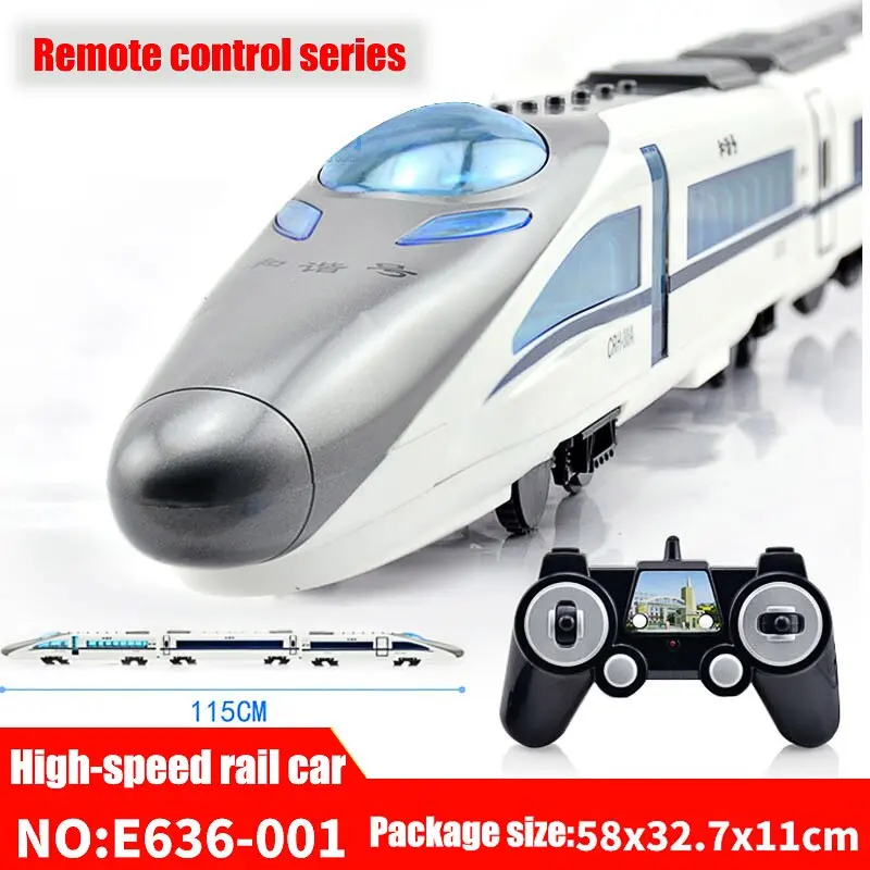 New Remote Control Simulation Track Train Children's Toy Rechargeable Voice High Speed Rail Car Parent Child Interactive Toys 1