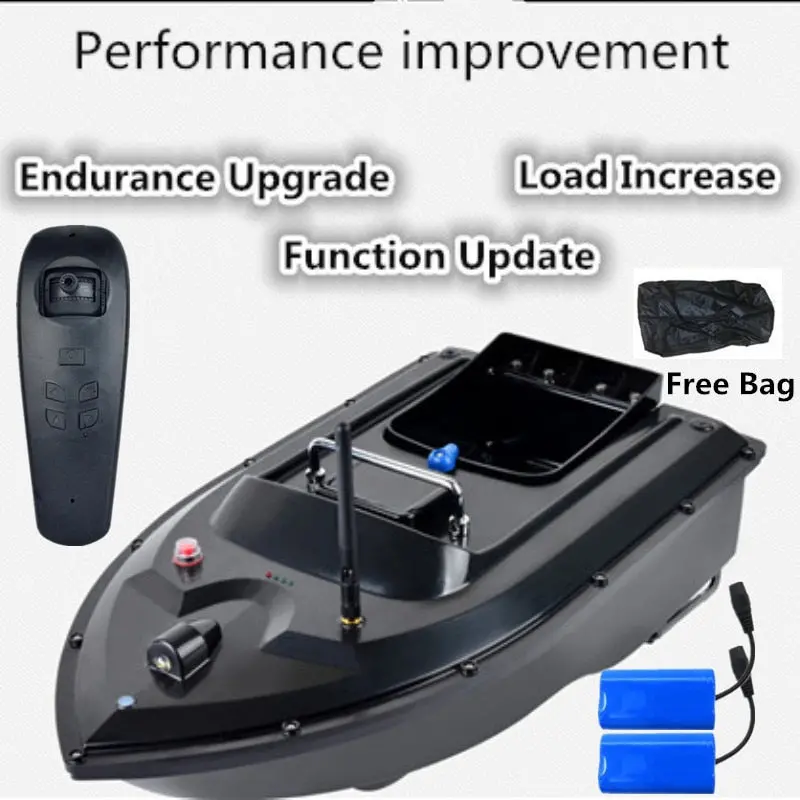 New Update Rc Fishing Bait Boat 500M Rc Distance Automatic Correction Route Rc Fish Boat With 2Pcs 5200Mah Battery Free Bag Gift 1