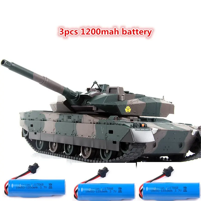 Newest Rc Battle Tank Xqtk24 With 3Pcs Battery 45 Degree Slope Off Road 330Degree Rotating Turret Remote Contorl Rc Tank Gifts 3