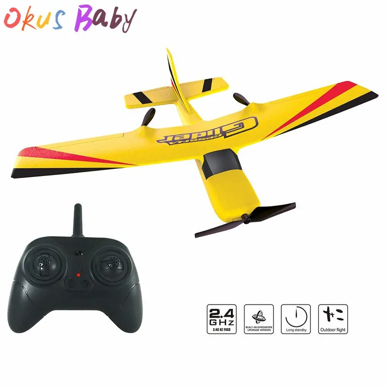 Newest Rc Plane Epp Foam Glider Airplane Gyro 2.4G 2Ch Rtf Remote Control Wingspan Aircraft Funny Boys Airplanes Interesting Toy 1