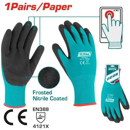 Nitrile Frosted Coated Gloves Xl Tsptg01 1