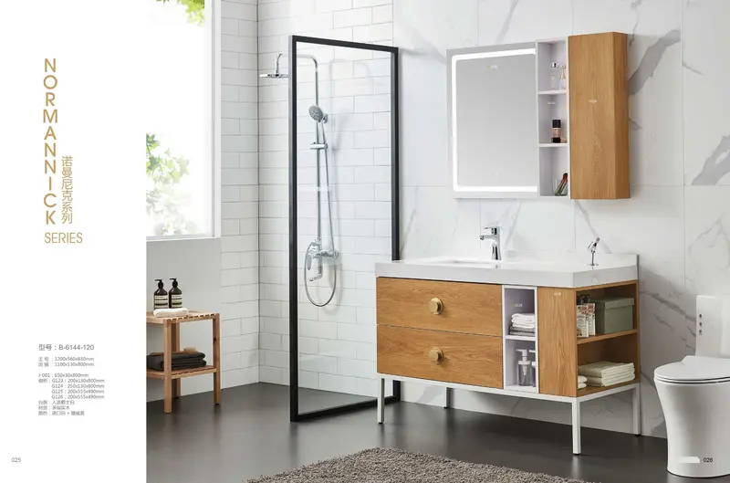 Norman Nick Series Bathroom Vanity Cabinet Set B-6144-120 1