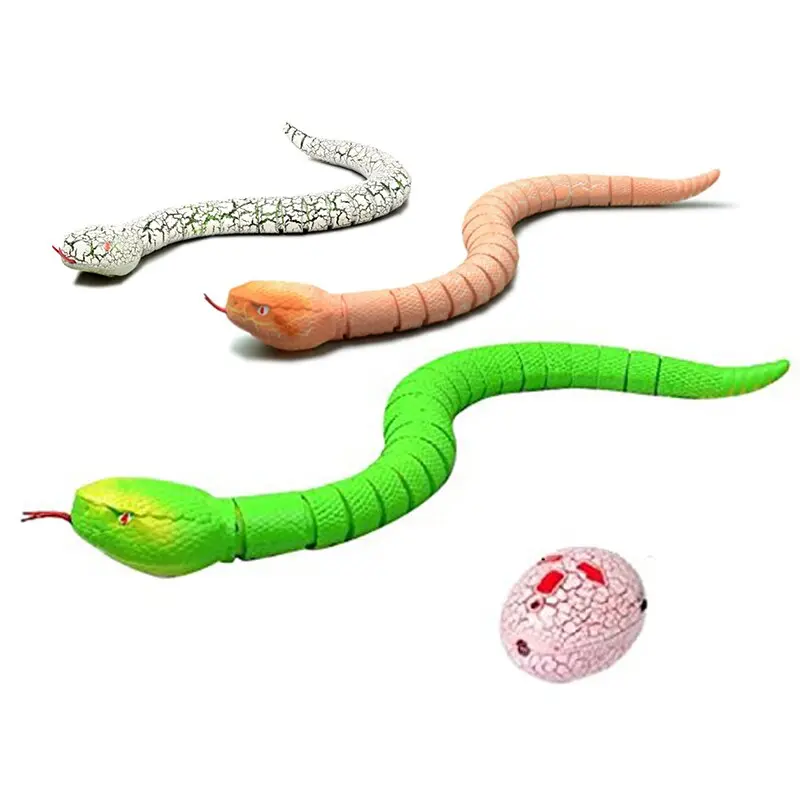 Novelty 1Pcs Rc Snaketerrifying Toy Plastic Infrared Funny Remote Control Snake Rattlesnake Mischief Christmas Gift Furniture 2
