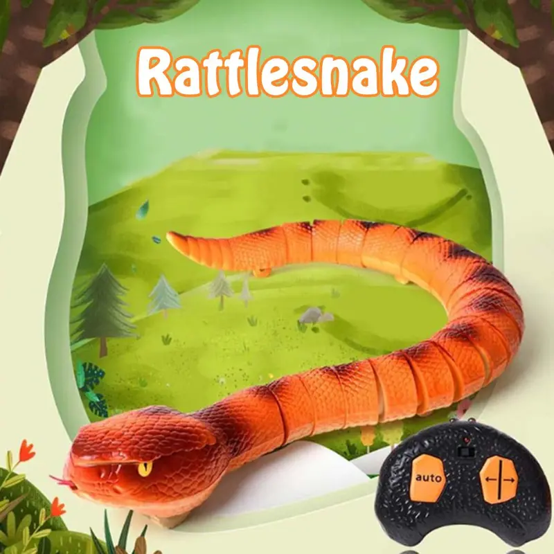 Novelty Rc Snake Rattlesnake Infrared Remote Control Robot Animal Toy With Usb Cable Funny Terrifying Kids Joke Gift 1