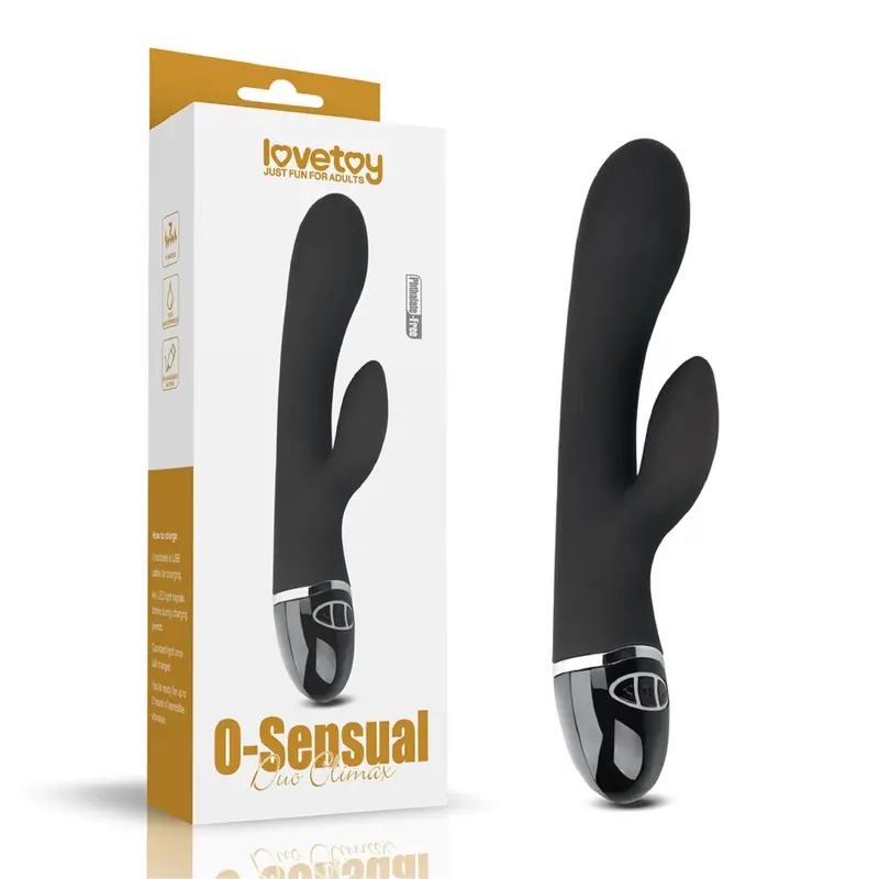O Sensual Black Clit Duo Climax Rechargeable Vibrator. 1
