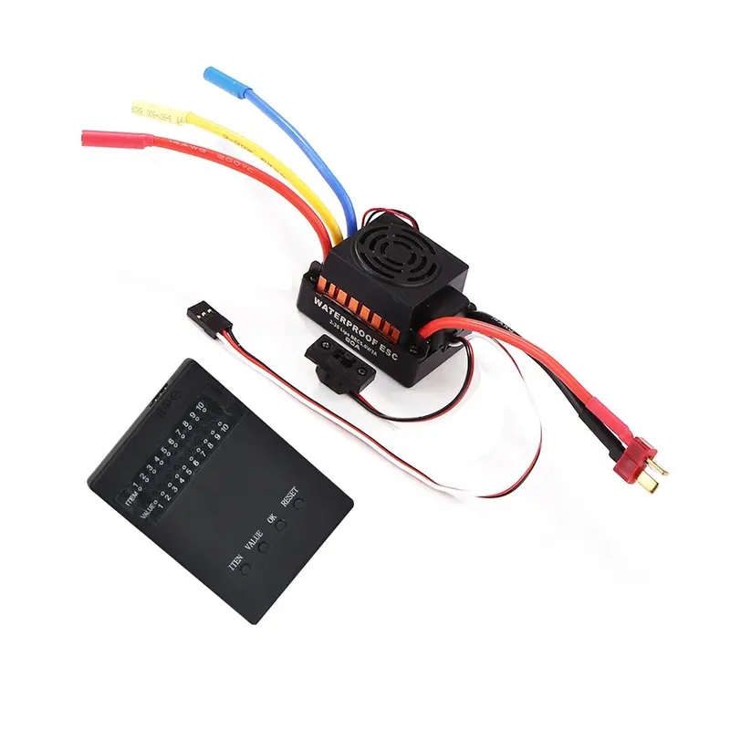 Ocday Waterproof 60A Rc Brushless Esc Bec Car Parts Electric Speed Controller With 5.5V 3A Bec For 1/10 Rc Car Truck 1