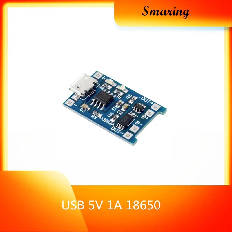 Official Smaria Micro Usb 5V 1A 18650 Lithium Battery Charger Module Charging Board With Protection Diy Rc Toy Kit Electroincs 1