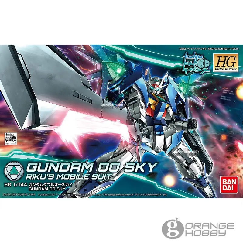 Ohs Bandai Hg Build Divers 014 1/144 Gundam 00 Sky Mobile Suit Assembly Model Kits 1