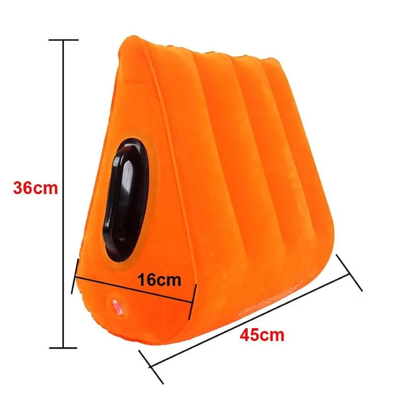Orange Sex Ramp Pillow With Handles. 1
