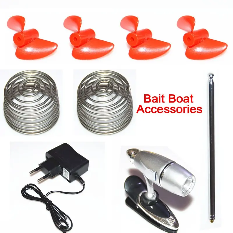 Origial Fishing Bait Boat Spare Parts Remote Control Antenna Eu Plug Adapter Replacement Float Tube Propellers Protect Spring 1