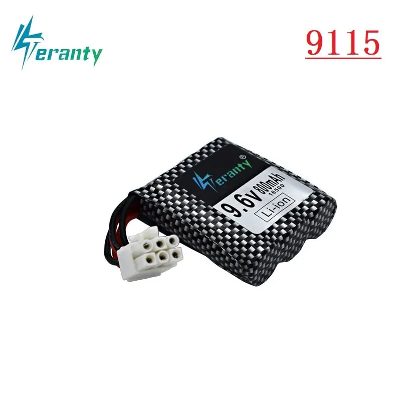 Original 9.6V Li-Ion Battery For Rc Car 9115 9116 9912 S912 Rc Toys Parts 9.6V 800Mah Battery 16500 El-6P / 6P-Sm Plug 1