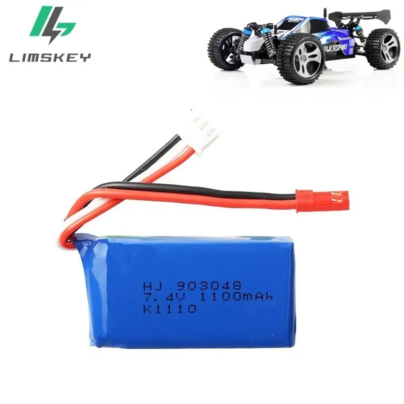 Original Brand For Wltoys A949 A959 A969 A979 K929 1/18 Rc Car Lipo Battery 7.4V 1100Mah 25C A949 27 Part For Wltoys Rc Car Part 1