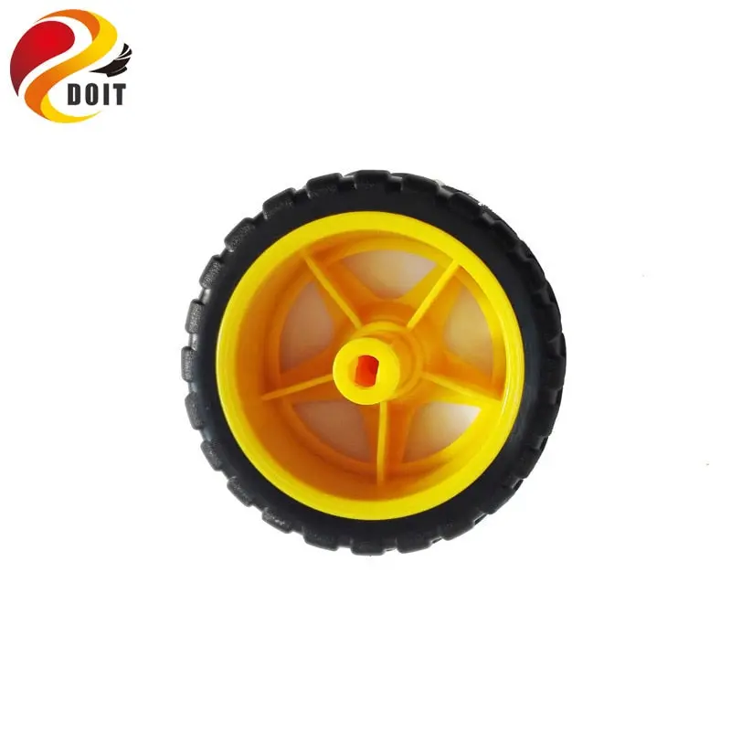 Original Doit 65Mm Tt Motor Wheel For 2Wd/4Wd Car Chassis Tire Rc Toy Smart Car Tyre For Tt Motor Remote Control Robot Model Toy 1