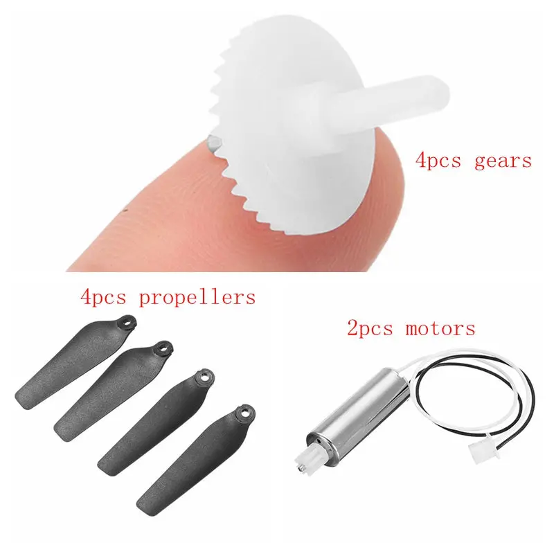 Original Eachine E58 Rc Quadcopter Spare Parts 2Pcs 0720 7Mm 52000Rpm Motor 4Pcs Propeller Blades Set 4Pcs Gear Bearing Shaft 1