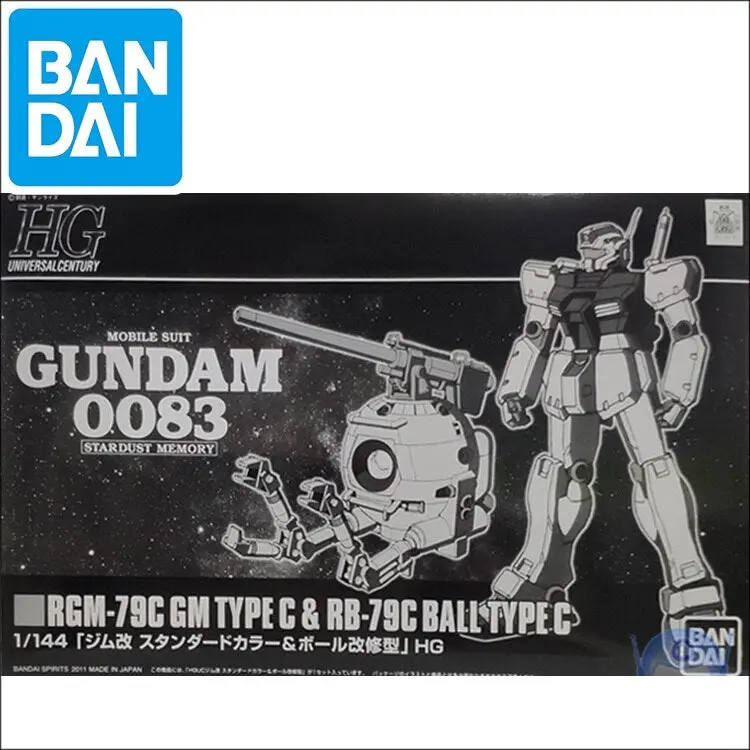 Original Gundam Hg 1/144 Model 0083 Gundam Rgm-79C Gm Type C & Rb-79C Ball Mobile Suit The Origin Gto Kids Toys 1