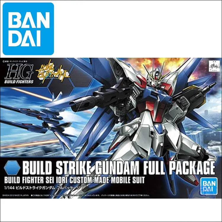 Original Gundam Hg 1/144 Model Build Strike Gundam Full Package Mobile Suit Kids Toys With Holder 1