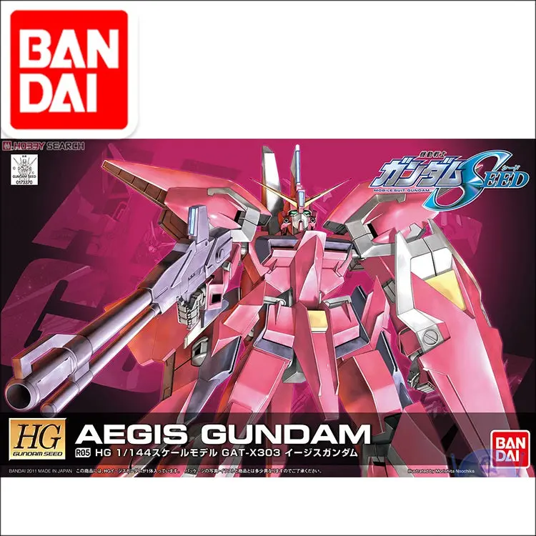 Original Gundam Hg 1/144 Model Gat-X303 Aegis Gundam Mobile Suit Seed Destiny Kids Toys 1