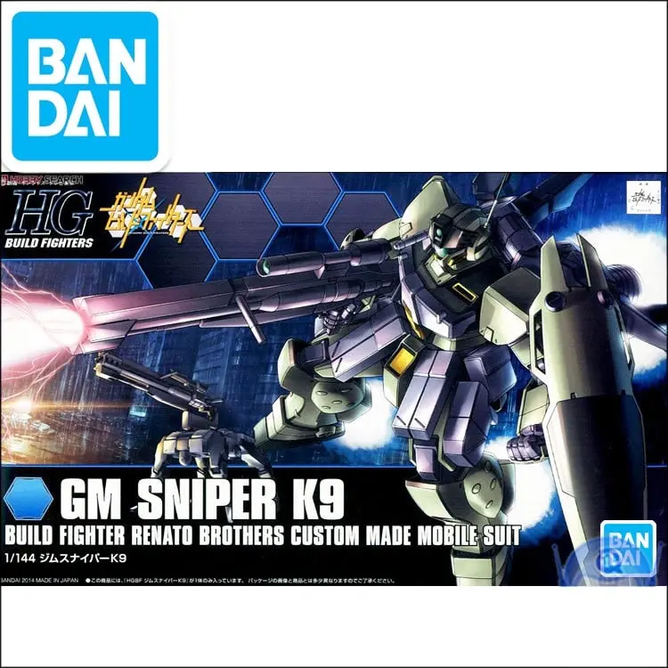 Original Gundam Hg 1/144 Model Gm Sniper K9 Gundam Full Package Mobile Suit Kids Toys With Holder 1