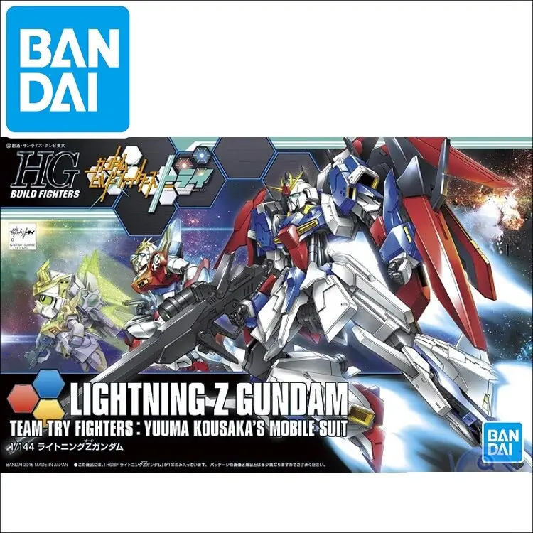 Original Gundam Hg 1/144 Model Lightning Zeta Gundam Norn Freedom Unchained Mobile Suit Kids Toys With Holder 1