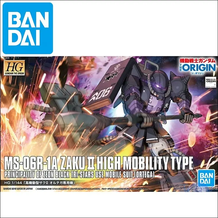 Original Gundam Hg 1/144 Model Ms-06R-1A Zaku Ii 2 High Mobility Type Mobile Suit The Origin Gto Kids Toys 1