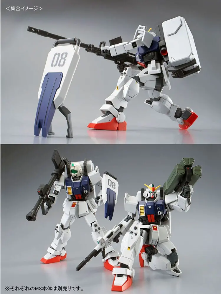 Original Gundam Hg 1/144 Model Rx-78[G] Unicorn Gundam Ground Type (Parachute Pack) Mobile Suit Kids Toys With Holder 1