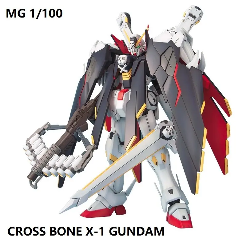 Original Gundam Mg 1/100 Model Cross Bone X-1 Gundam Mobile Suit Kids Toys With Holder 1