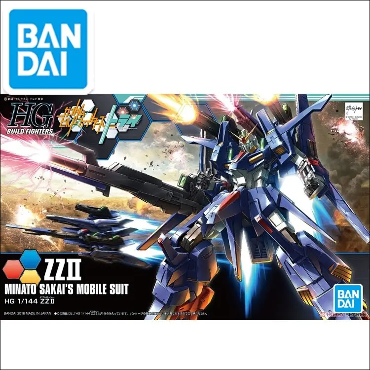 Original Gundam Model Hg 1/144 Gundam Zz Ii Build Divers Unchained Mobile Suit Kids Toys 1