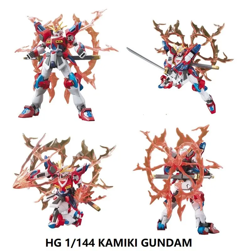 Original Gundam Model Hg 1/144 Kamiki Burning Gundam Build Divers Unchained Mobile Suit Kids Toys 1