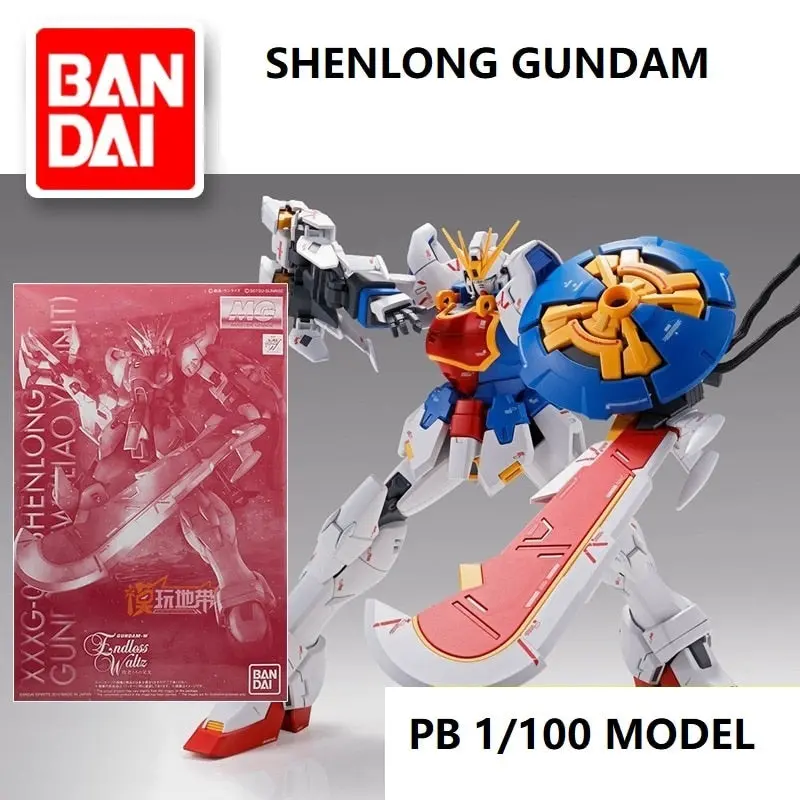 Original Gundam Model Mg 1/100 Pb Ew Gundam Shenlong Liao Ya Mobile Product Code Set Armor Unchained Mobile Suit Kids Toys 1